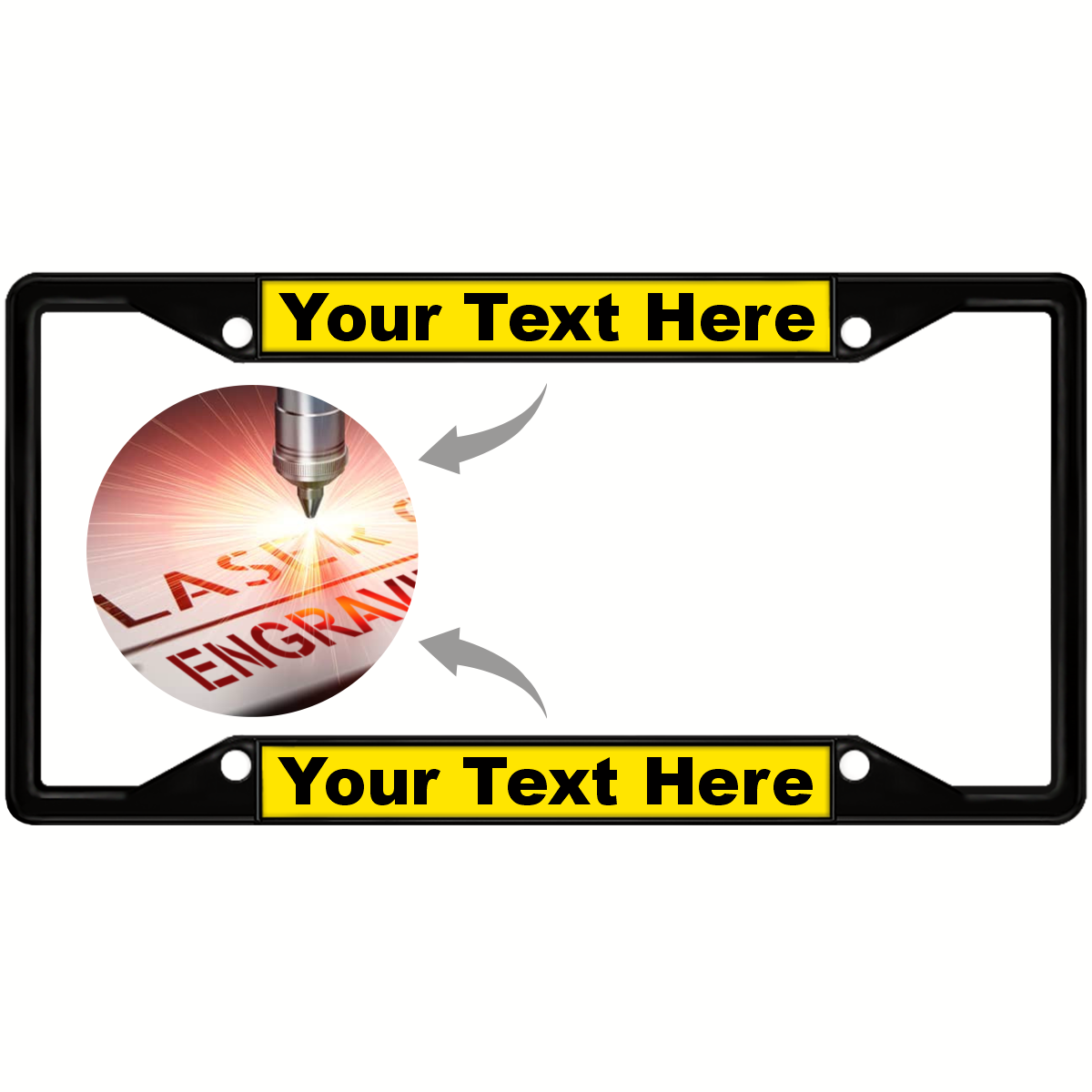 Hole Style Laser Engraved License Plate Frames Best License Plate